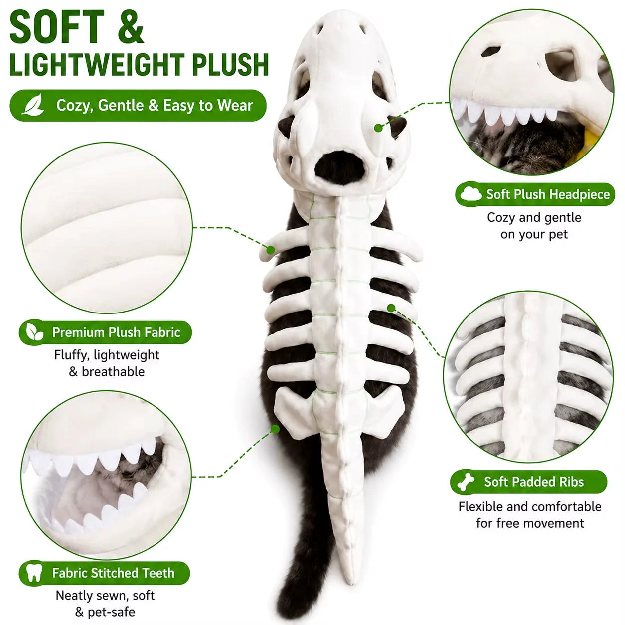 Soft and lightweight plush costume